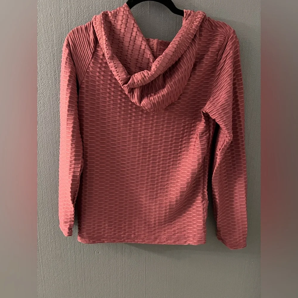 Pre-Owned Women’s New Mix Pink Textured Fabric Zip Jacket, Size L/XL - Picture 4 of 4
